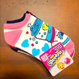 Shopkins Girls No Show Socks, 6 Pack